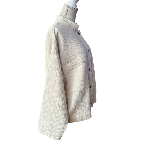 Eileen Fisher Mandarin Cream/Neutral Jacket Size XL - Picture 4 of 9